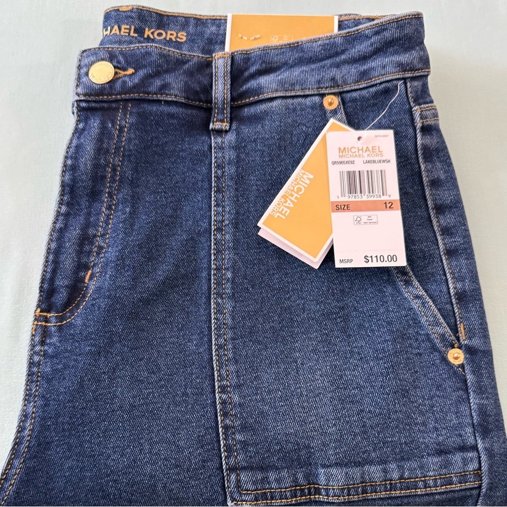 Michael Kors Straight Cropped High Rise Cargo Jeans - Selma - Picture 4 of 11